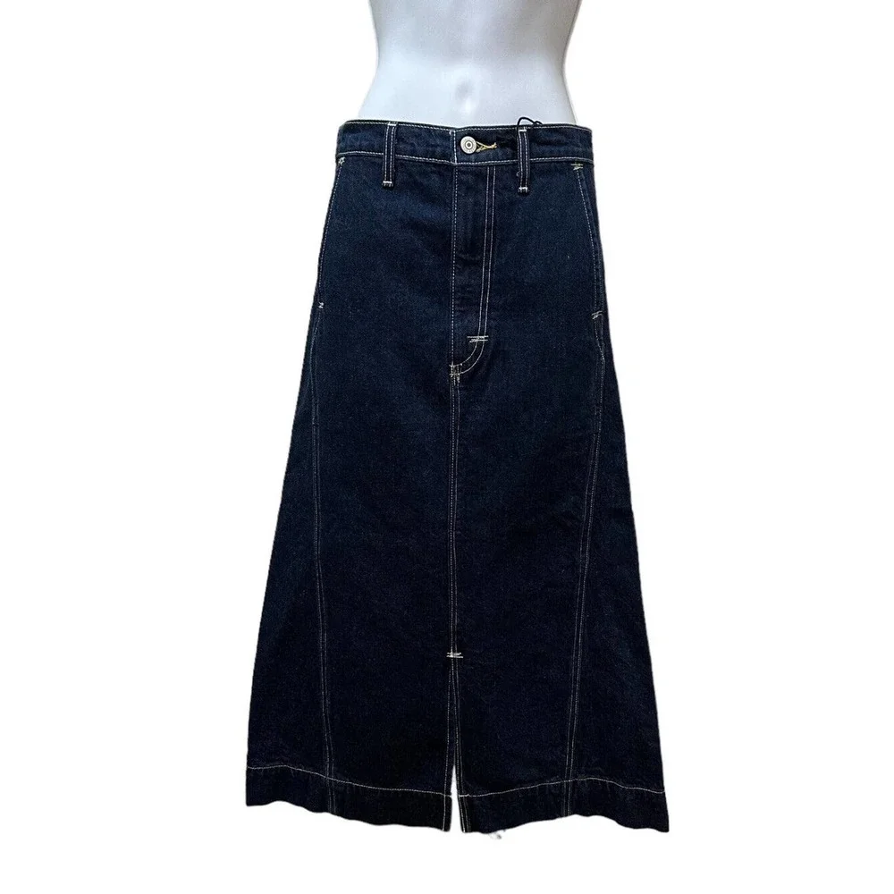 Levi's Dark Blue Midi Skirt - Picture 4 of 10